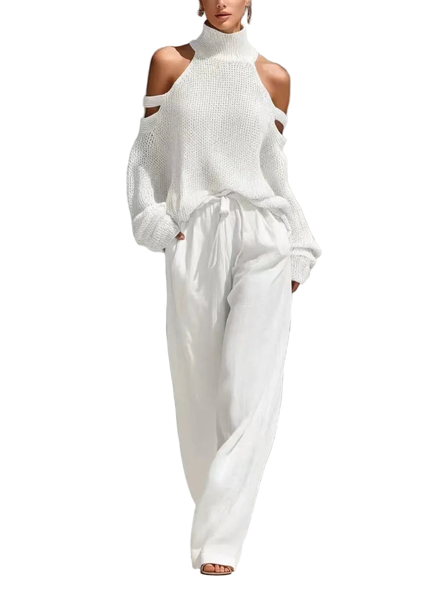 Lucía | Conjunto de punto y lino elegante y a la moda