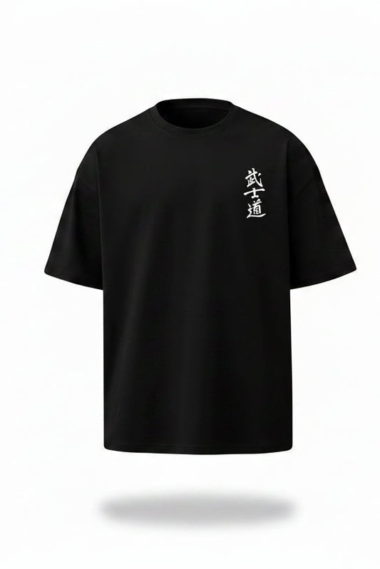 ZANNO- Camiseta negra para hombre con diseño japonés
